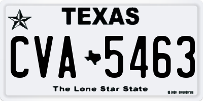 TX license plate CVA5463