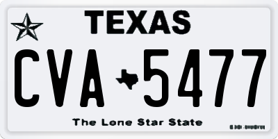 TX license plate CVA5477
