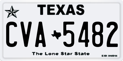 TX license plate CVA5482