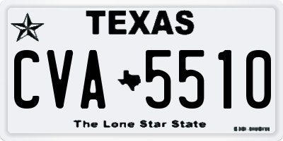 TX license plate CVA5510