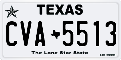 TX license plate CVA5513
