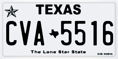 TX license plate CVA5516