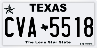 TX license plate CVA5518