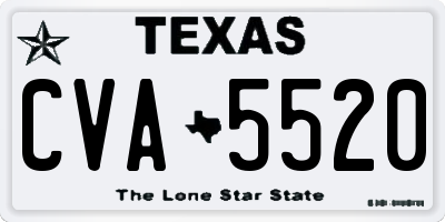 TX license plate CVA5520