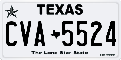 TX license plate CVA5524