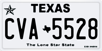 TX license plate CVA5528