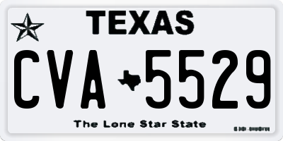 TX license plate CVA5529