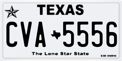 TX license plate CVA5556