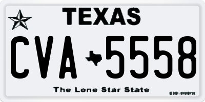 TX license plate CVA5558