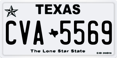 TX license plate CVA5569