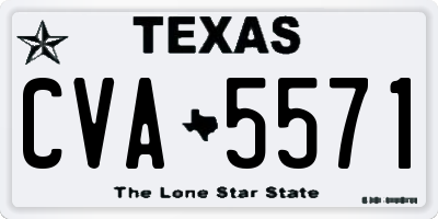 TX license plate CVA5571