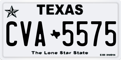 TX license plate CVA5575