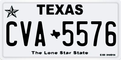 TX license plate CVA5576