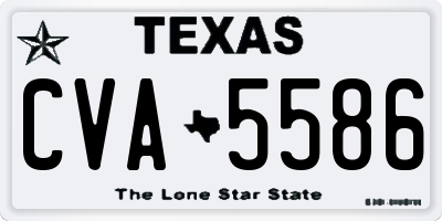 TX license plate CVA5586