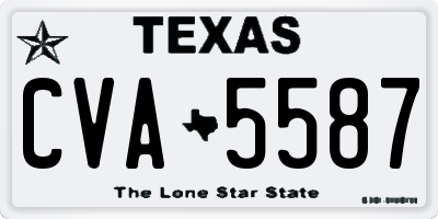 TX license plate CVA5587
