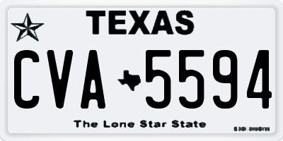 TX license plate CVA5594