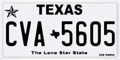 TX license plate CVA5605