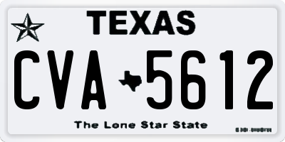 TX license plate CVA5612