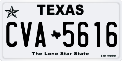 TX license plate CVA5616