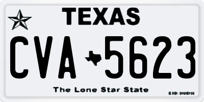 TX license plate CVA5623