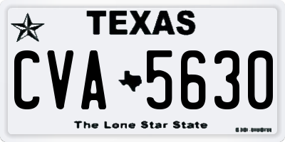 TX license plate CVA5630