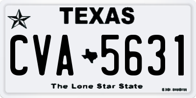 TX license plate CVA5631