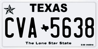 TX license plate CVA5638