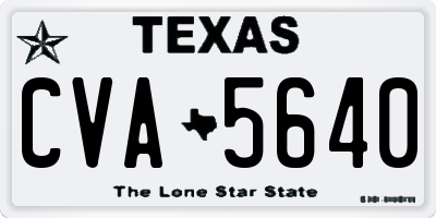 TX license plate CVA5640