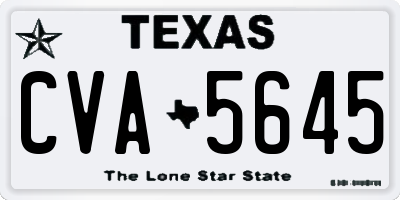 TX license plate CVA5645