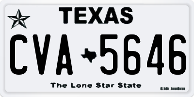 TX license plate CVA5646