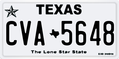 TX license plate CVA5648