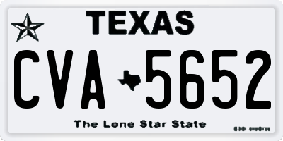 TX license plate CVA5652