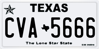 TX license plate CVA5666