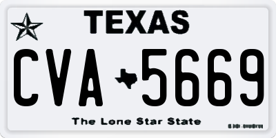 TX license plate CVA5669
