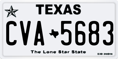 TX license plate CVA5683