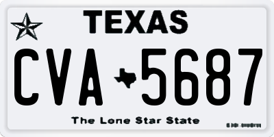 TX license plate CVA5687