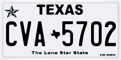 TX license plate CVA5702