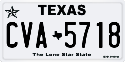 TX license plate CVA5718