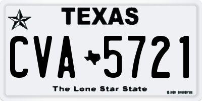 TX license plate CVA5721