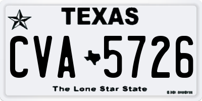 TX license plate CVA5726