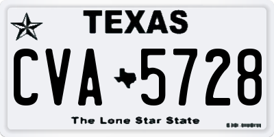 TX license plate CVA5728