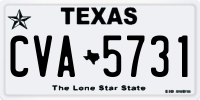 TX license plate CVA5731