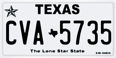 TX license plate CVA5735
