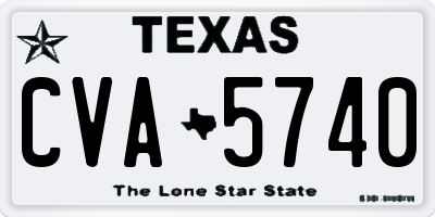 TX license plate CVA5740