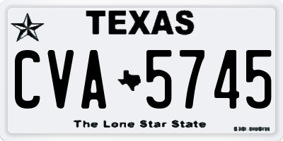 TX license plate CVA5745