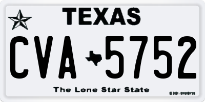 TX license plate CVA5752