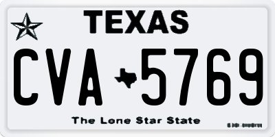 TX license plate CVA5769