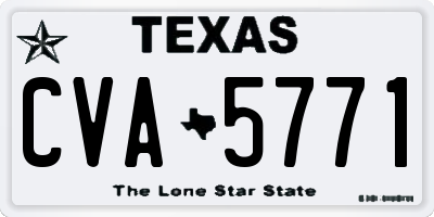 TX license plate CVA5771