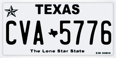 TX license plate CVA5776