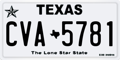 TX license plate CVA5781